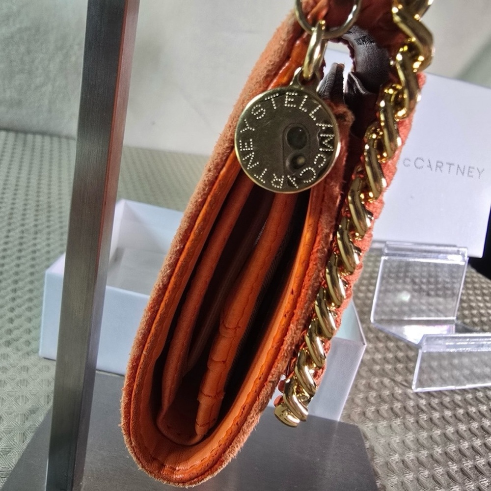 Stella McCartney Falabella Orange flap vegan wallet - Picture 2 of 16